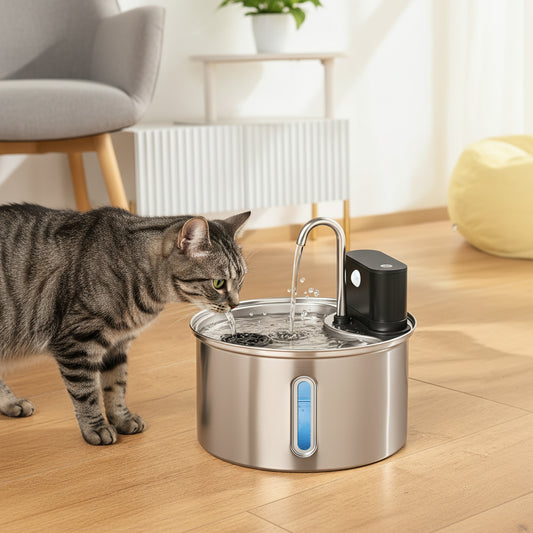 Cordless Cat Water Fountain with Continuous Water Flow