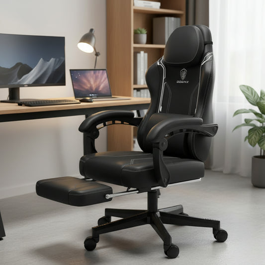 Gaming Chair with Footrest for Desk and Gaming