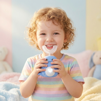 Kids U-Shaped Toothbrush for Gentle and Easy Brushing