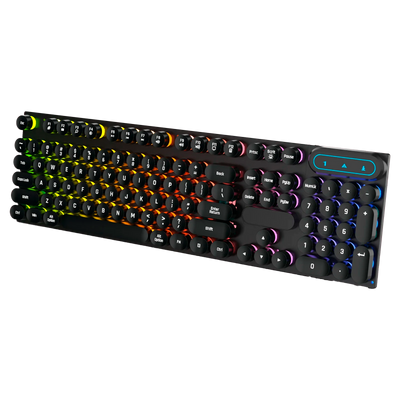 RGB Gaming Keyboard with Adjustable Lighting for Gaming and Typing