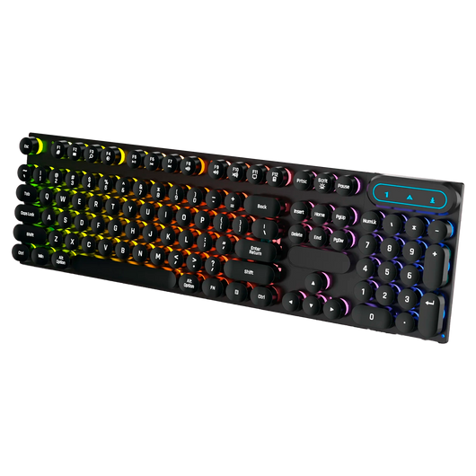 RGB Gaming Keyboard with Adjustable Lighting for Gaming and Typing