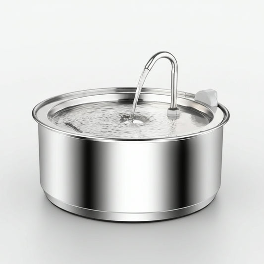 Stainless Steel Pet Water Fountain with Continuous Flow