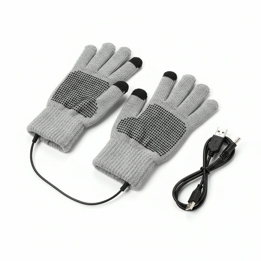 USB Heated Gloves for Cold Weather Use with Electric Heating