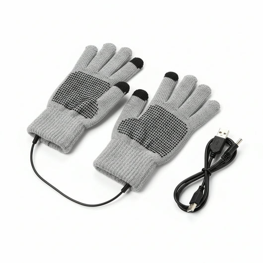 USB Heated Gloves for Cold Weather Use with Electric Heating