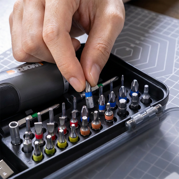 HOW IT WORKS STEP 1 MEDIA - Quick-Drive 4V Cordless Electric Screwdriver Kit