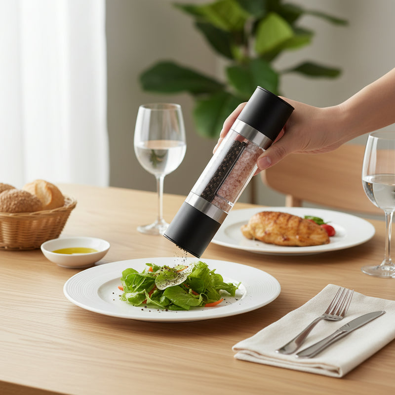One compact grinder—precision flavor without the mess