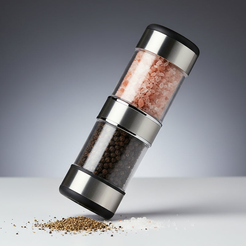 FEATURES IMAGE - FlavorLock 2‑in‑1 Salt & Pepper Grinder