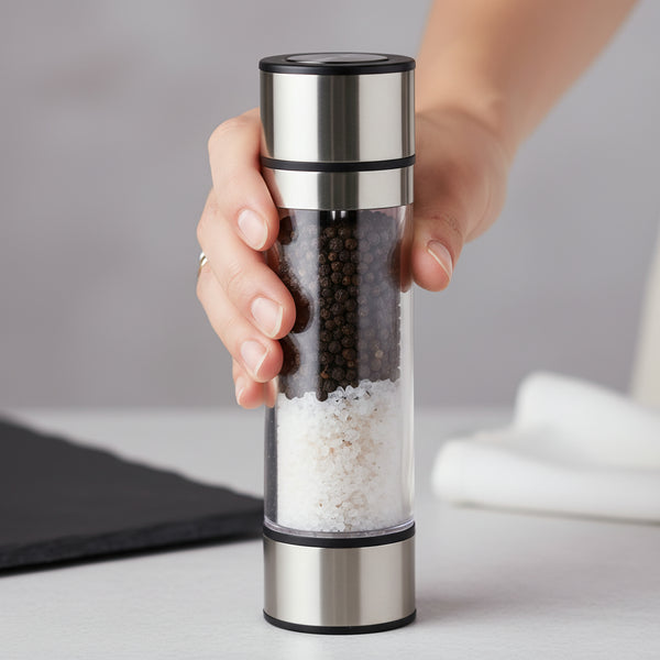 HOW IT WORKS STEP 1 MEDIA - FlavorLock 2‑in‑1 Salt & Pepper Grinder