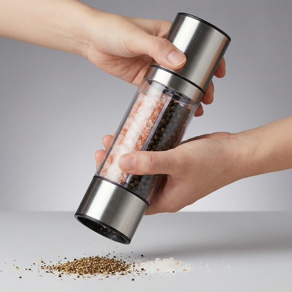 HOW IT WORKS STEP 2 MEDIA - FlavorLock 2‑in‑1 Salt & Pepper Grinder