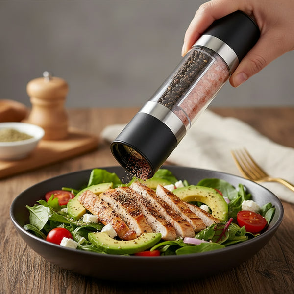 HOW IT WORKS STEP 3 IMAGE - FlavorLock 2‑in‑1 Salt & Pepper Grinder