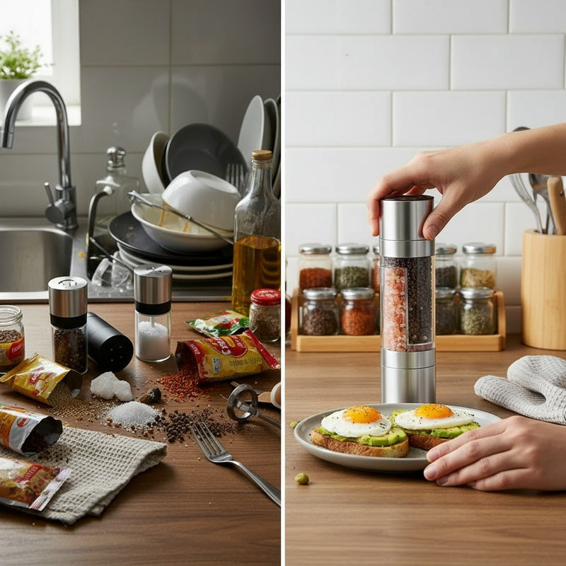 STATISTICS IMAGE - FlavorLock 2‑in‑1 Salt & Pepper Grinder
