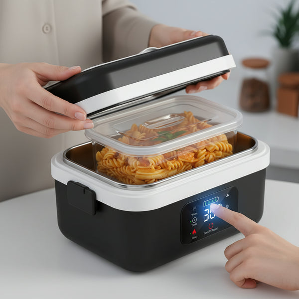 HOW IT WORKS STEP 1 MEDIA - No-Microwave Meal Warmer with Smart Timer