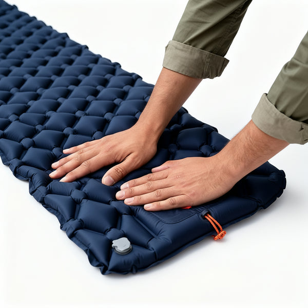HOW IT WORKS STEP 2 MEDIA - No-Blow Press-Pump Camping Mat that Connects for Two