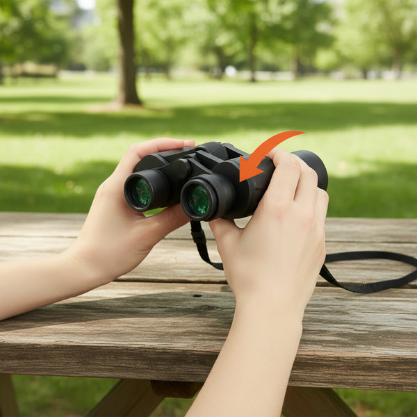 HOW IT WORKS STEP 1 MEDIA - Anti‑Shake DualGrip 20x50 Binoculars