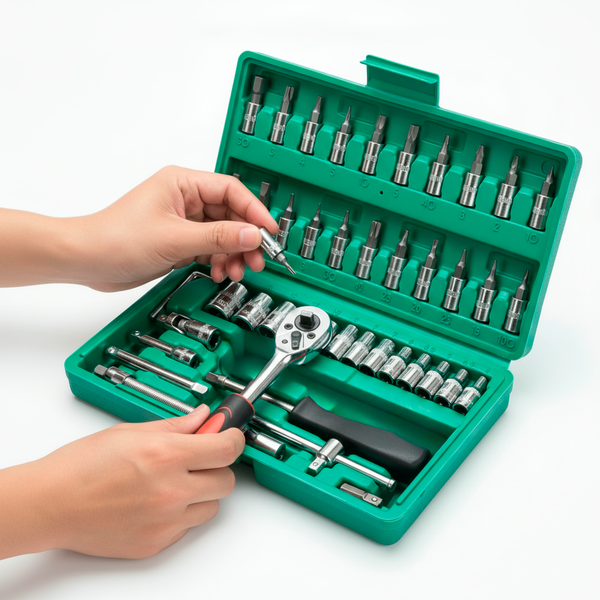 HOW IT WORKS STEP 2 MEDIA - QuickGrip Automotive Socket Set with Ratchet & Case
