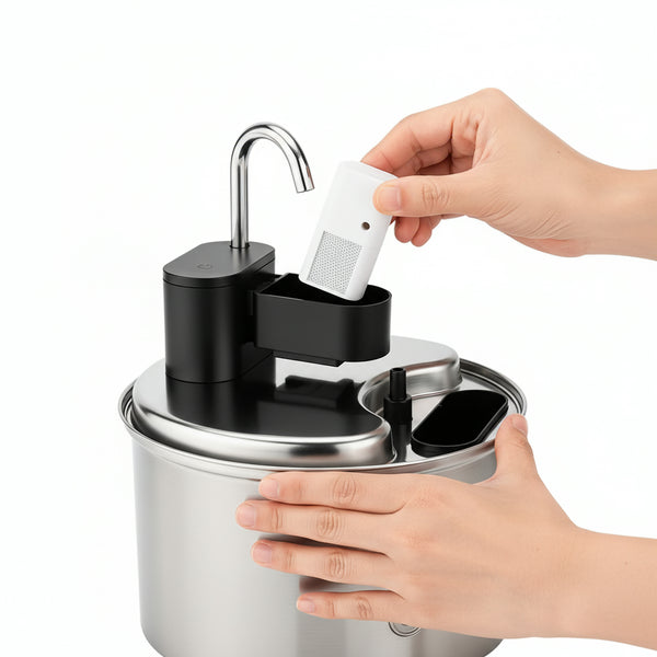HOW IT WORKS STEP 1 MEDIA - HydraBoost Cordless Cat Water Fountain