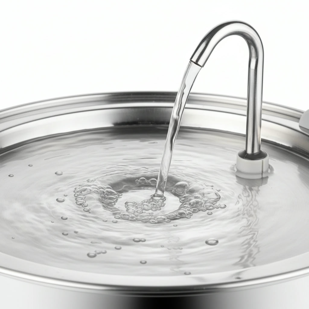 FEATURES IMAGE - FreshFlow Steel Pet Fountain
