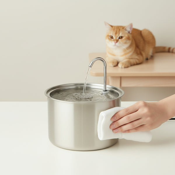 HOW IT WORKS STEP 3 IMAGE - FreshFlow Steel Pet Fountain