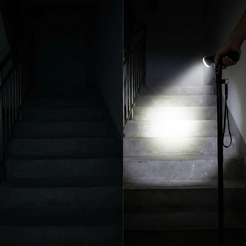 STATISTICS IMAGE - Self‑Standing Quad‑Base Folding Cane with LED
