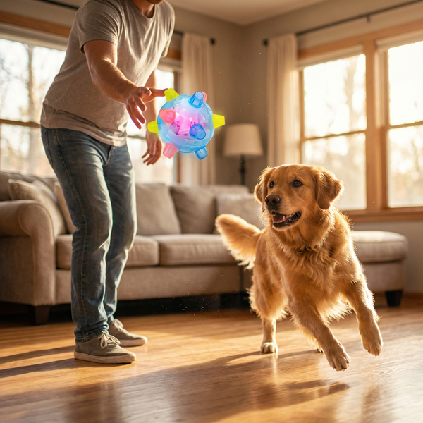 HOW IT WORKS STEP 3 IMAGE - Boredom-Buster Flashing Dog Ball