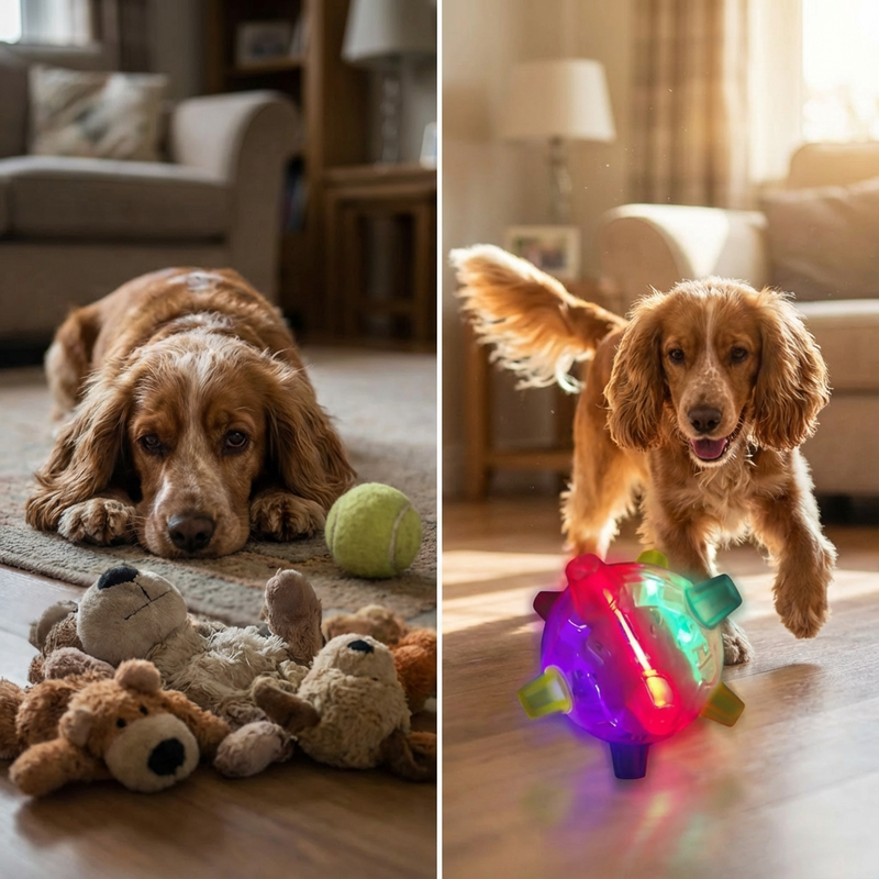 STATISTICS IMAGE - Boredom-Buster Flashing Dog Ball