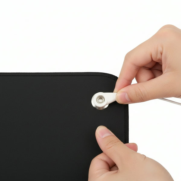 HOW IT WORKS STEP 1 MEDIA - CalmBalance Earthing Desk Mat
