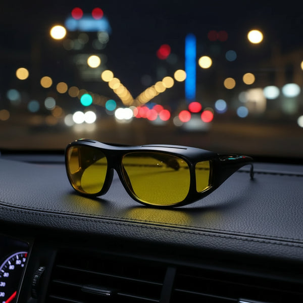 HOW IT WORKS STEP 1 MEDIA - Anti-Glare Night Driving Glasses (Fit-Over)