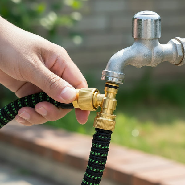 HOW IT WORKS STEP 1 MEDIA - No-Kink 3X Expandable Garden Hose