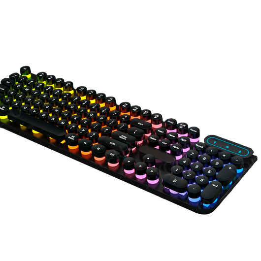 RGB Gaming Keyboard with Adjustable Lighting for Gaming and Typing