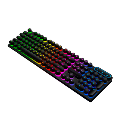 RGB Gaming Keyboard with Adjustable Lighting for Gaming and Typing