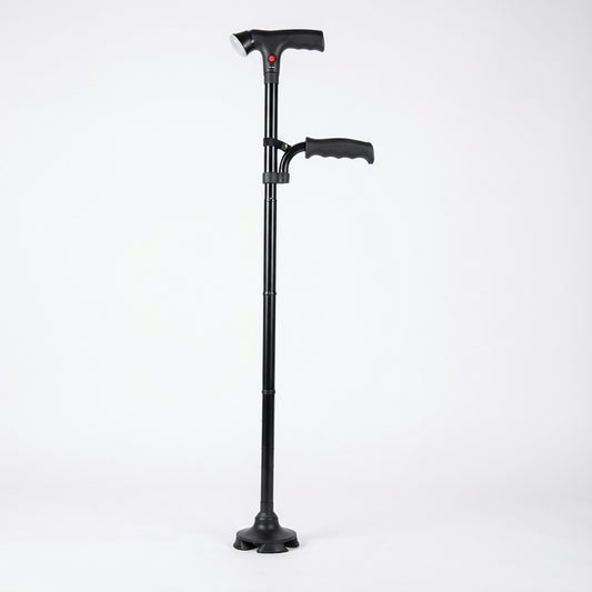 Self-Standing Folding Cane with LED Light for Stability