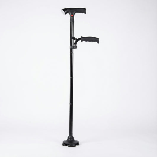 Self-Standing Folding Cane with LED Light for Stability