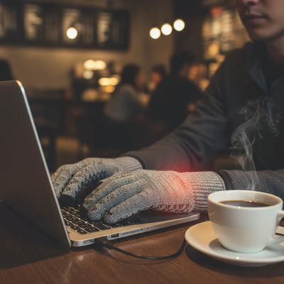 USB Heated Gloves for Cold Weather Use with Electric Heating