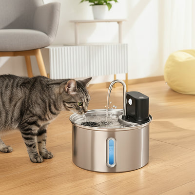 Cordless Cat Water Fountain with Continuous Water Flow