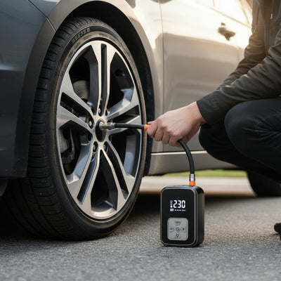 Wireless Tire Inflator with Digital Display for Car and Bike Tires