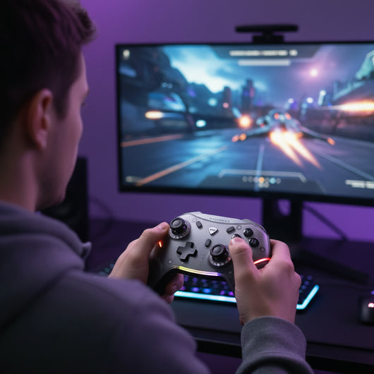 Wireless Game Controller with Hall Effect Joysticks and Back Paddles