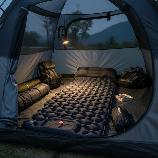 Self-Inflating Camping Mat with Press Pump for Two People