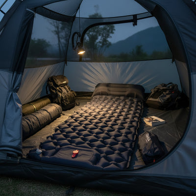Self-Inflating Camping Mat with Press Pump for Two People