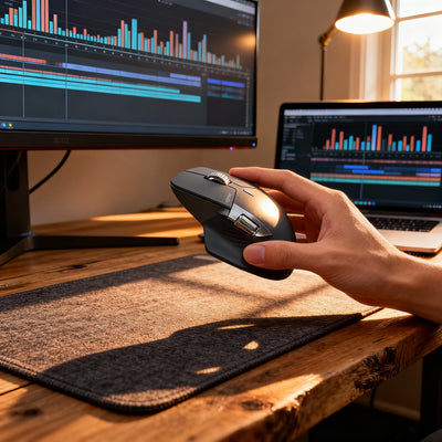 Wireless Mouse with Silent Clicks and Multi-Device Support