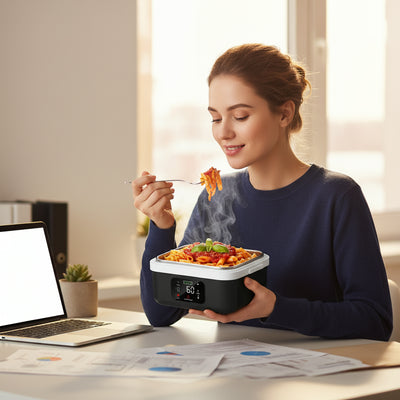 Electric Meal Warmer with Smart Timer for Office and Travel
