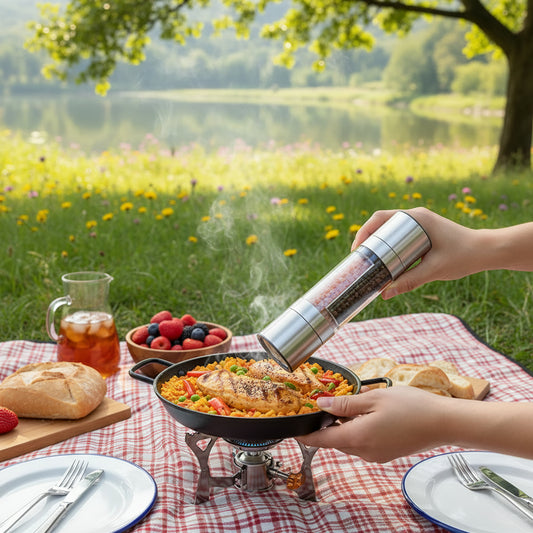 2-in-1 Salt and Pepper Grinder with Adjustable Coarseness