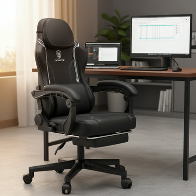 Gaming Chair with Footrest for Desk and Gaming