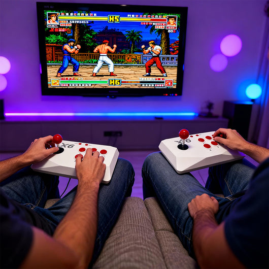 4K Retro Game Console with Two Controllers for Two Players