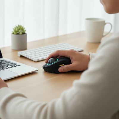 Ergonomic Trackball Mouse for Reduced Wrist Strain