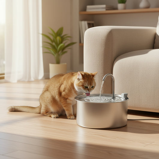 Stainless Steel Pet Water Fountain with Continuous Flow