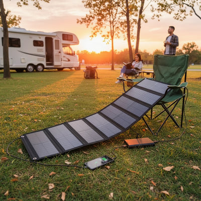 Foldable Usb Solar Charger for Phones and Devices