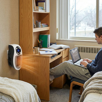 Compact Wall-Mounted Electric Heater for Indoor Use