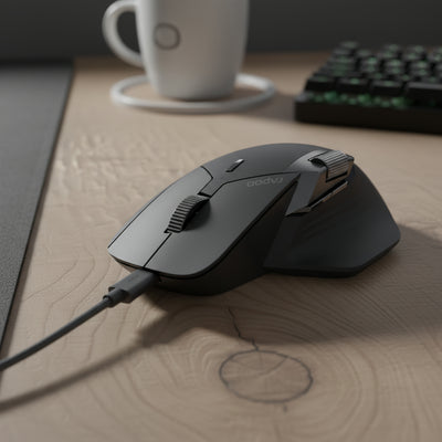 Wireless Mouse with Silent Clicks and Multi-Device Support
