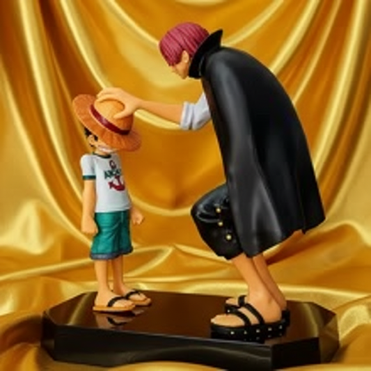 Luffy & Shanks Head-Pat Scene Figure 18 cm