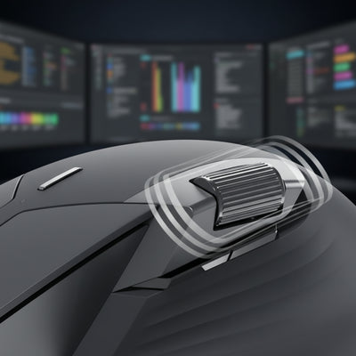 Wireless Mouse with Silent Clicks and Multi-Device Support